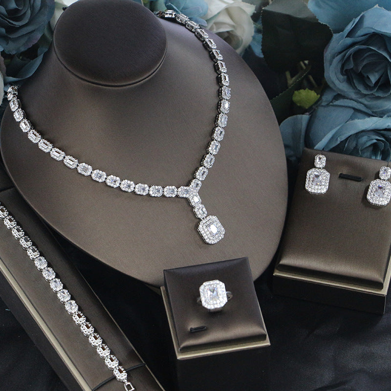Ladies' Banquet Party Jewellry Four-Piece Set