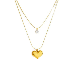 Double Love Necklace Gold