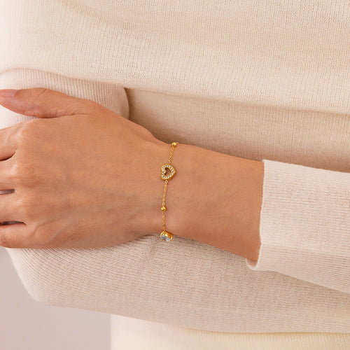 Female Titanium Steel Gold Plated Niche Bracelet