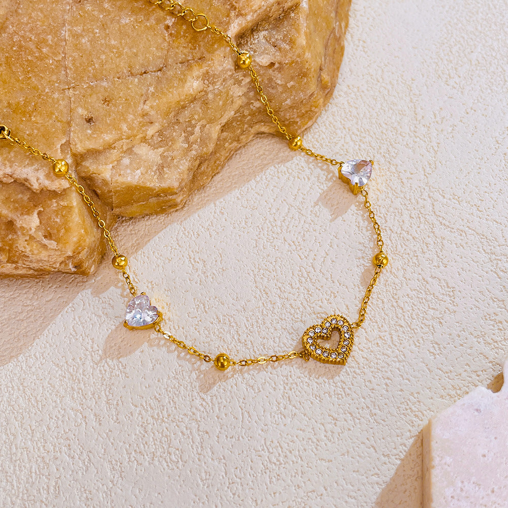 Female Titanium Steel Gold Plated Niche Bracelet