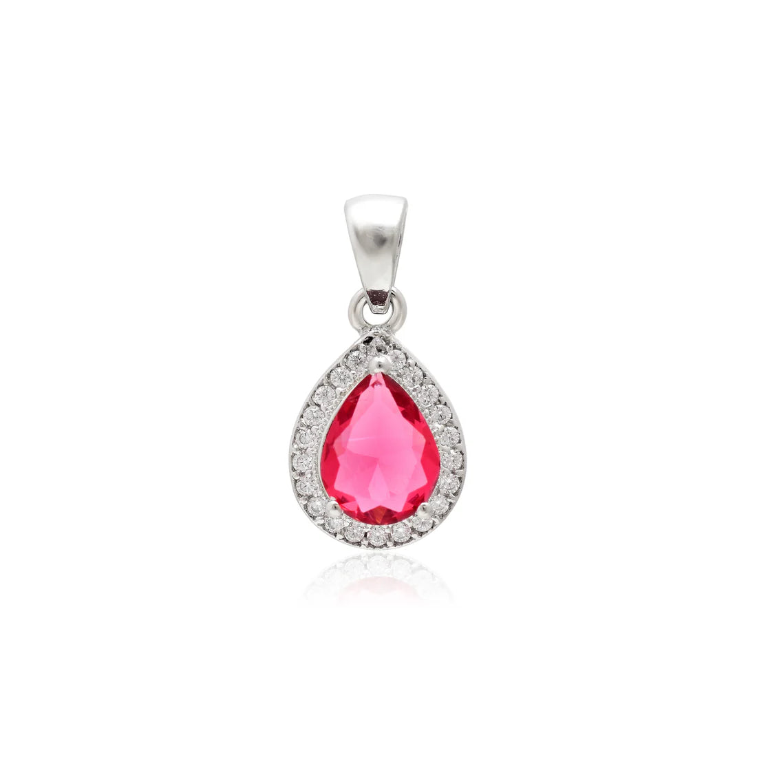 Red Teardrop Cubic Zirconia Set