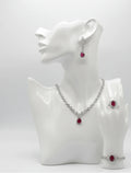 Crimson Teardrop Jewelry Set